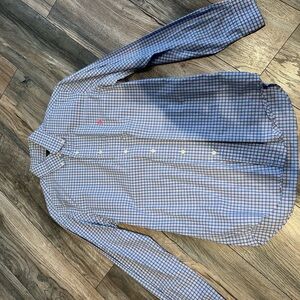 Polo by Ralph Lauren Blue and White Plaid Button Down Shirt